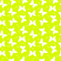 Stylized butterflies shape seamless pattern. Vector illustration.