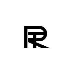 initial letter R and T, RT, TR logo, monogram line art style design template