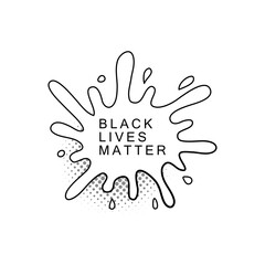 Black lives matter vector illustration. BLM and racism.
