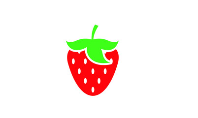 strawberry fruits simple icon design