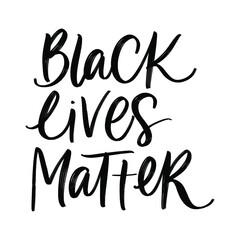 VECTOR MOTIVATIONAL TYPOGRAPHY PHRASE. BLACK LIVES MATTER
