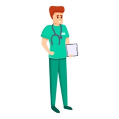 Cardiologist specialist icon. Cartoon of cardiologist specialist vector icon for web design isolated on white background
