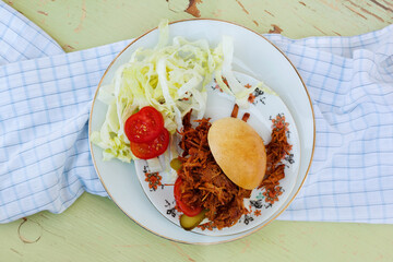 Bbq pulled pork sandwich.