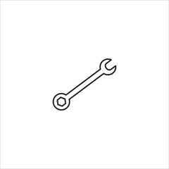 Wrench tool line icon vector