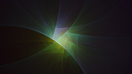 3D rendering abstract multicolor fractal light background