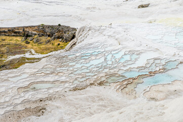 It's Natural travertine terraces and pools in Pamukkale ,Turkey
