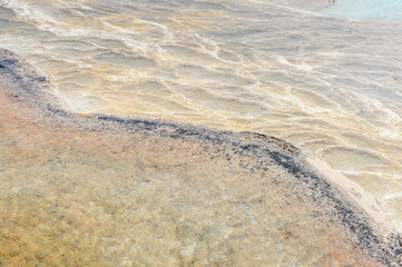 It's Natural travertine terraces and pools in Pamukkale ,Turkey