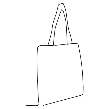 One Line Continuous Drawing Tote Bag