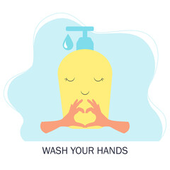 Wash your hands concept made in vector