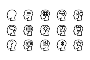 Mindset illustration icon in vector