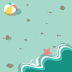 vector illustration of a beach