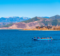 Obraz premium beautiful Luku lake in yunnan province china