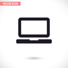 Laptop  vector icon , lorem ipsum Flat design
