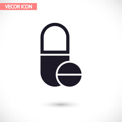 Pills  vector icon , lorem ipsum Flat design