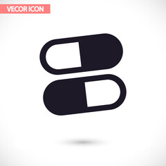 Pills  vector icon , lorem ipsum Flat design