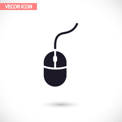 Mouse  vector icon , lorem ipsum Flat design