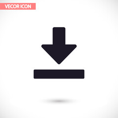 Downloading  vector icon , lorem ipsum Flat design