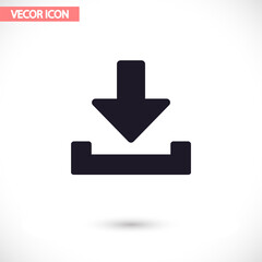 Downloading  vector icon , lorem ipsum Flat design