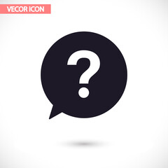 Question vector icon , lorem ipsum Flat design