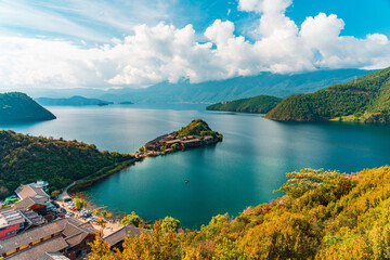  beautiful Luku lake in yunnan province china