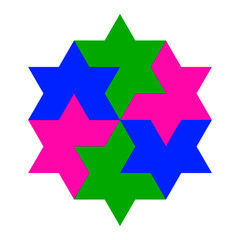 Abstract star logo icon design template elements