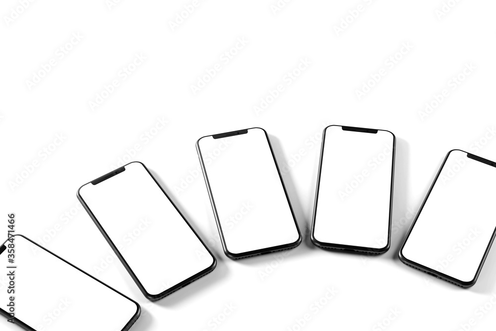 Poster mock up of smartphone - 3d rendering