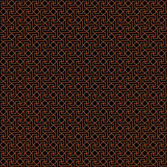 Abstract geometric pattern with lines. A seamless vector background. Black and gold texture