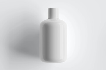 White cosmetic container mockup