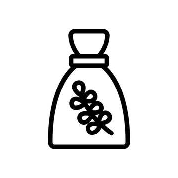 thyme elixir bottle icon vector. thyme elixir bottle sign. isolated contour symbol illustration