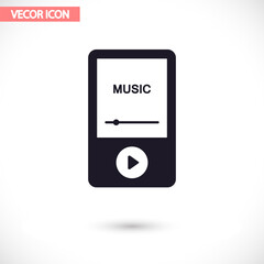 Player  vector icon  , lorem ipsum Flat design