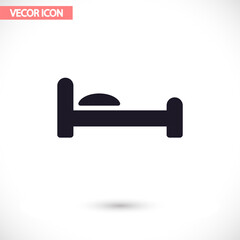 Bed  vector icon  , lorem ipsum Flat design