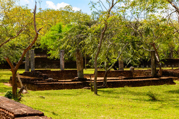 Fototapeta na wymiar Archaelogical remains of the Ancient City of Polonnaruwa, Sri Lanka. World Heritage Site