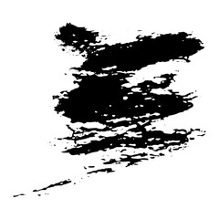Obraz premium Ink black blot Abstract stain. Isolate on a white background