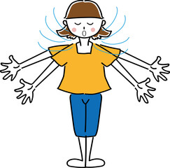 ヨガ目をつぶる