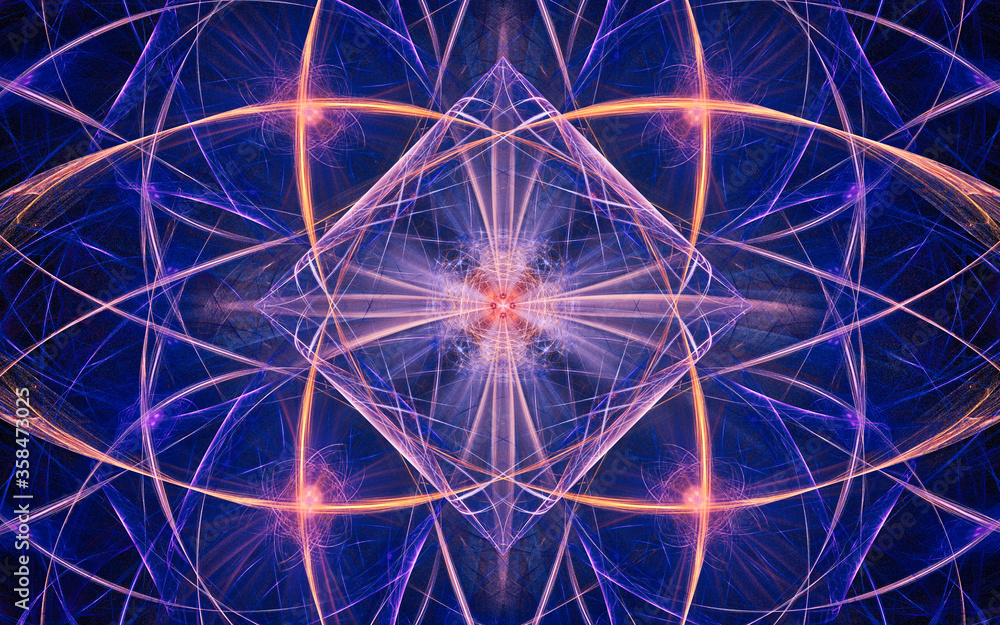 Fototapete digital generated image in the form of abstract geometric shapes of various shades and colors for use in web design and computer graphics