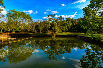 Fototapeta na wymiar The gardens of Sigiriya, Sri Lanka. UNESCO World Heritage Site