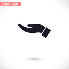 hand vector icon  , lorem ipsum Flat design