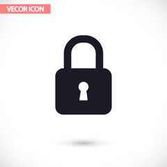 Lock - vector icon , lorem ipsum Flat design
