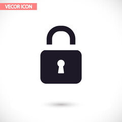 Lock - vector icon , lorem ipsum Flat design