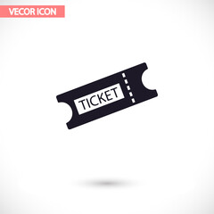 Ticket vector icon  , lorem ipsum Flat design