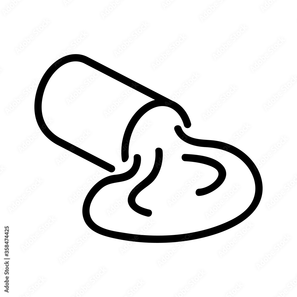 Poster slime follows from package icon vector. slime follows from package sign. isolated contour symbol ill