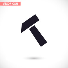 Hammer vector icon  , lorem ipsum Flat design