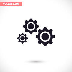 Man and cog  vector icon , lorem ipsum Flat design