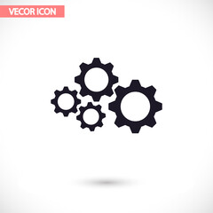 Man and cog  vector icon , lorem ipsum Flat design