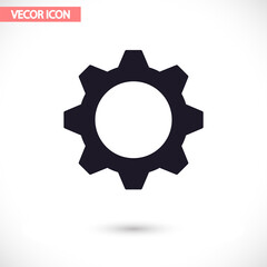 Man and cog  vector icon , lorem ipsum Flat design