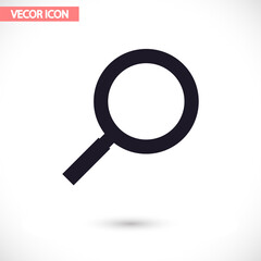 Magnifier with a man  vector icon , lorem ipsum Flat design
