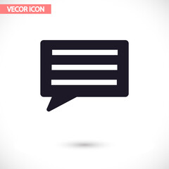Chat sms  vector icon , lorem ipsum Flat design