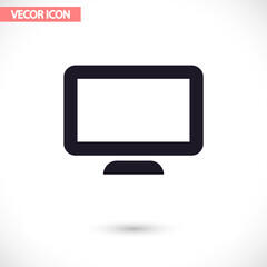 Monitor  vector icon , lorem ipsum Flat design