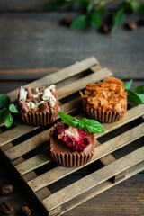 Assorted handmade chocolates with a variety of handmade fillings