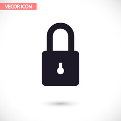 Lock vector icon , lorem ipsum Flat design